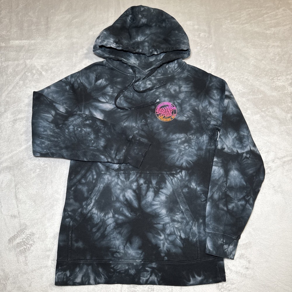 Santa Cruz Hoodie Mens Size S Tie Dye Skateboarding Pullover Sweatshirt Skate
