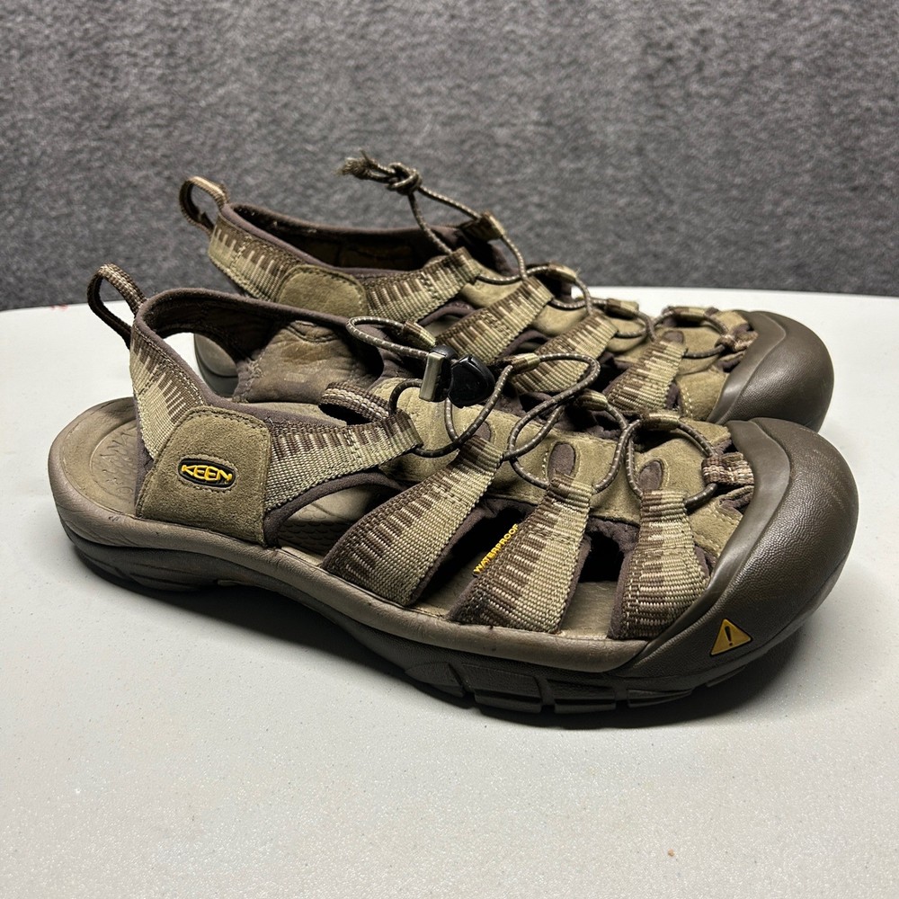 KEEN Mens Water Shoes Sandals Hiking Walking Outdoor Trail Beige Brown size 11.5