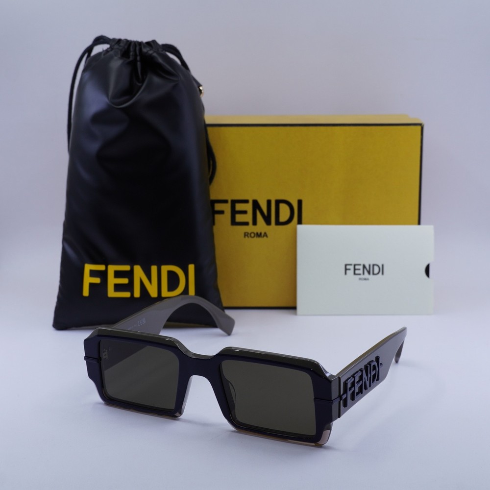 Fendi FE40073U 50E Shiny Brown Sunglasses 52-21-145 Authentic New