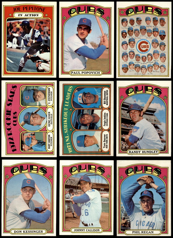 1972 Topps Chicago Cubs Near Team Set 6.5 - EX/MT+ 6908771 (19 / 35 cards)