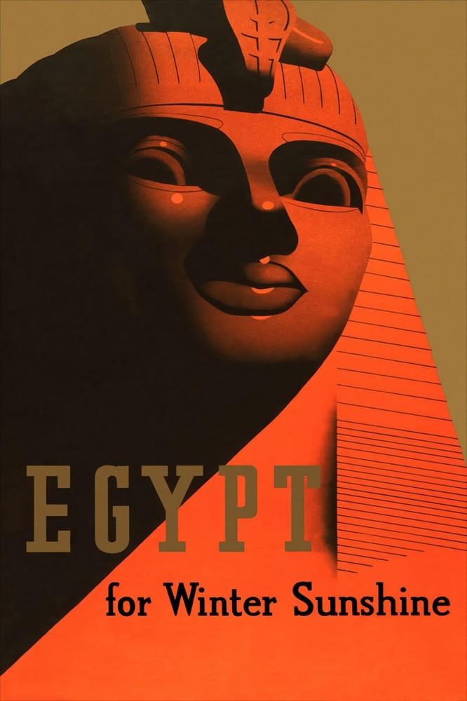 Visit Egypt For Winter Sunshine Vintage Travel Poster Print