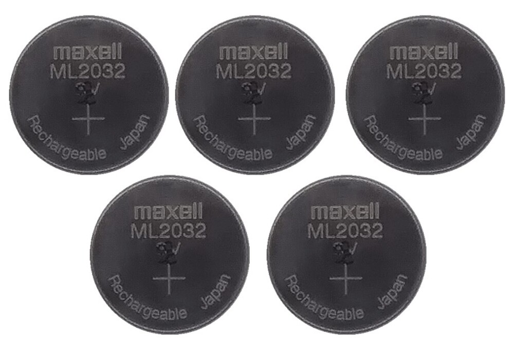 5 Pcs Maxell ML2032 2032  Lithium Rechargeable Coin Cell Battery 3V Japan