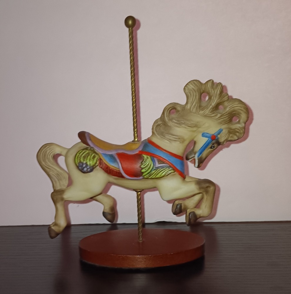 FRANKLIN MINT - TREASURY OF CAROUSEL ART - 1988 - JUMPER HORSE