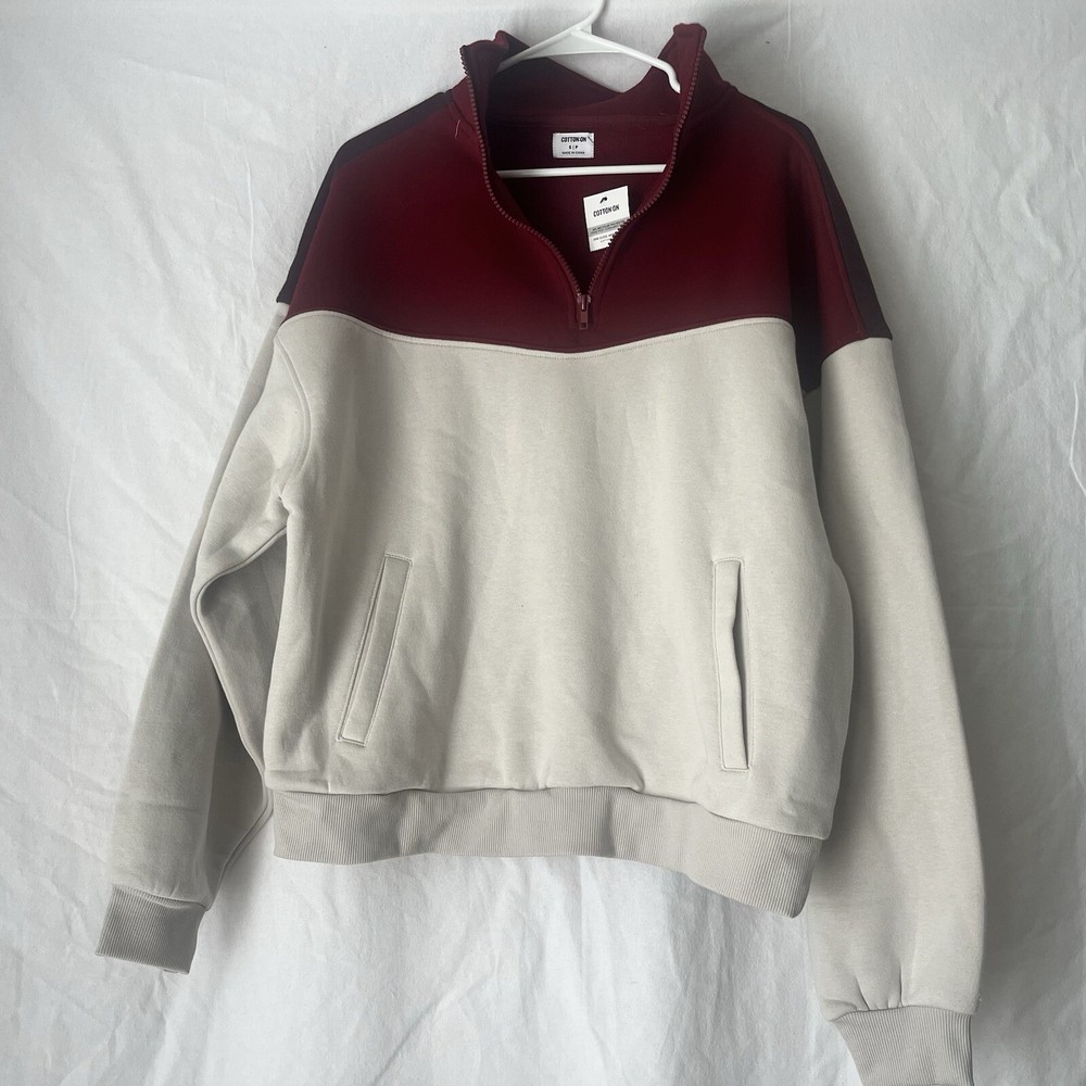 Cotton On Womens Fleece Long Sleeve Half Zip Pullover