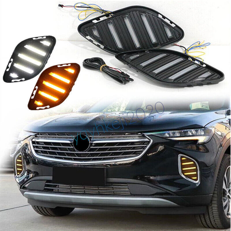 Daytime Running Light For Buick Envision 2021 2022 2023 LED Fog Lamp Turn signal