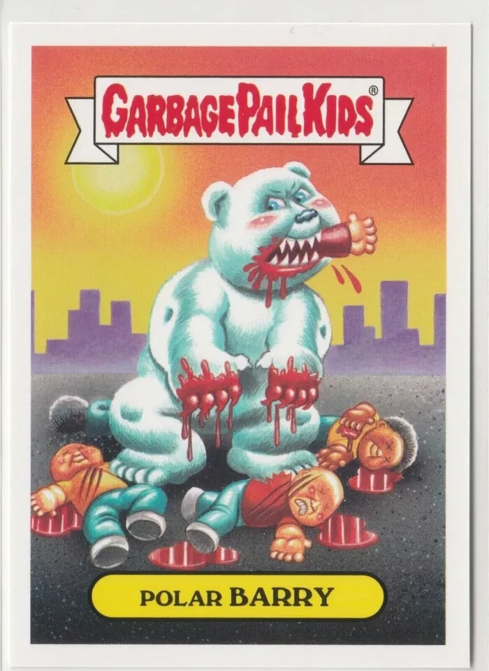 Polar Barry #2a Garbage Pail Kids GPK 2017 Adam-geddon Trading Card