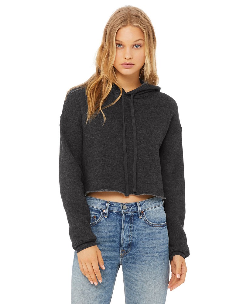 Bella + Canvas Ladies Cropped Fleece Hoodie - B7502 - M S - STOCK CLEARANCE SALE-image