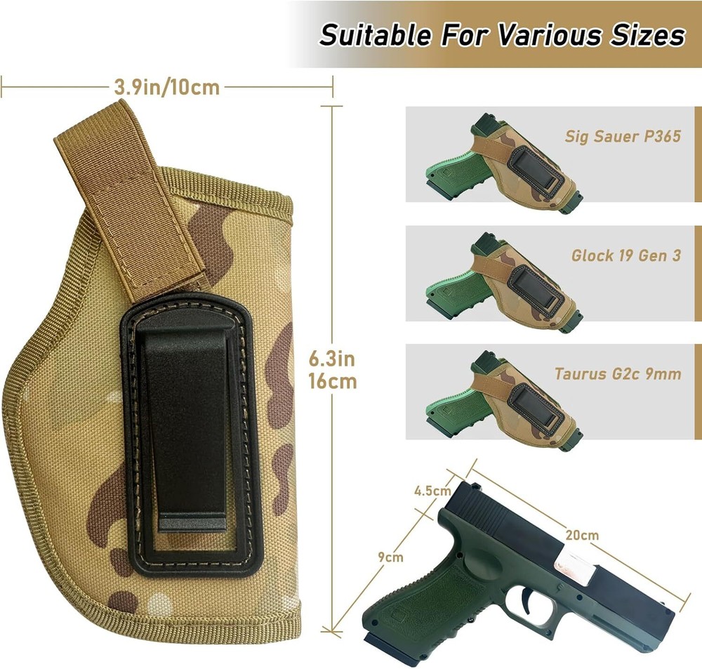 Gun Holster Tactical Concealed Carry Right/Left Hand Pistol IWB OWB Universal