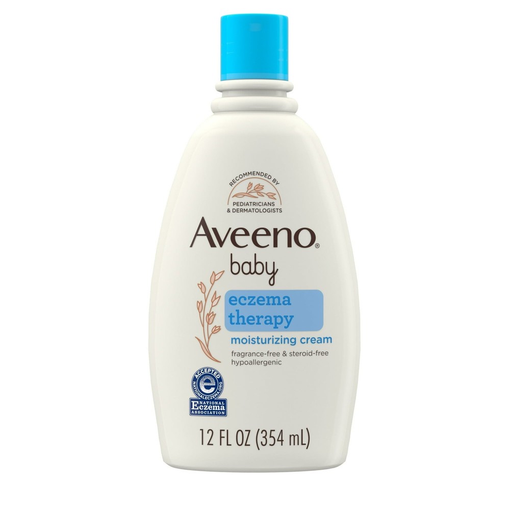 Aveeno Baby Eczema Therapy Moisturizing Cream with Oatmeal 12 fl.oz 2 Pack