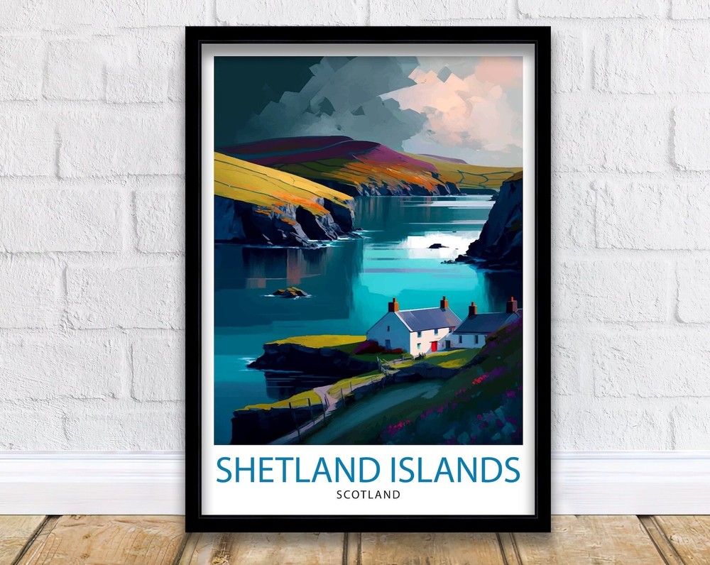 Shetland Islands Travel Print Shetland Wall Decor Shetland Poster Scotland