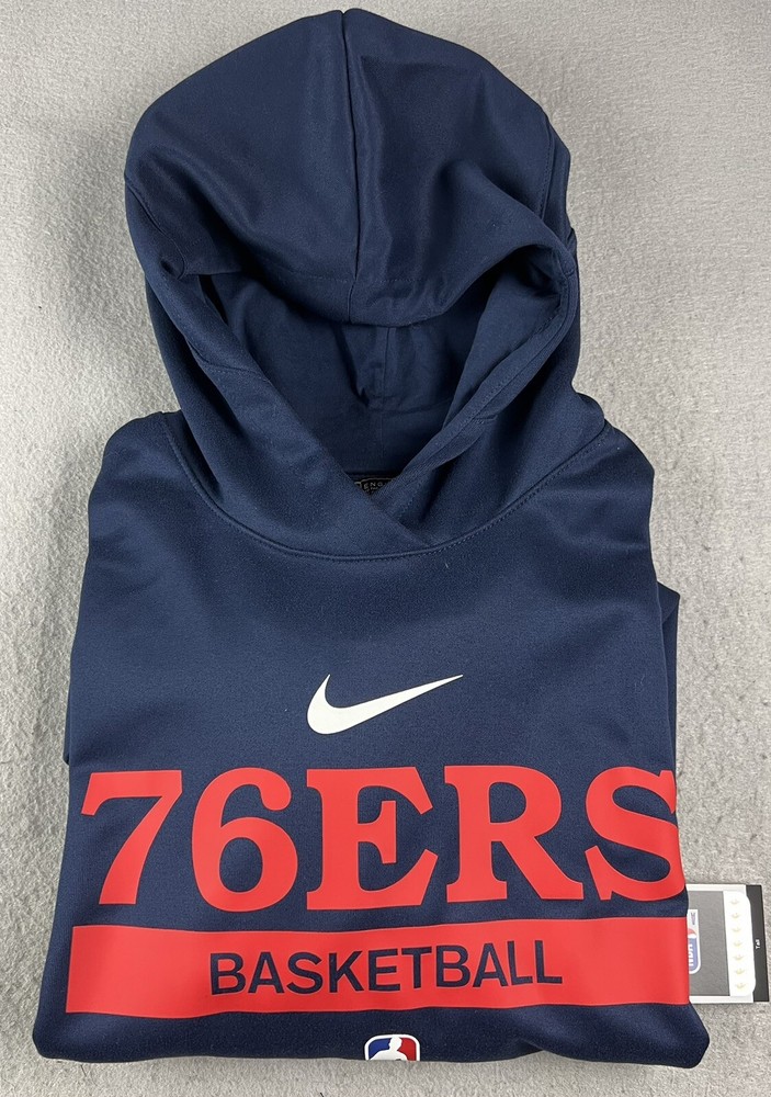 NIKE Men’s Philadelphia 76ers Pullover Hoodie Size XLT NWT