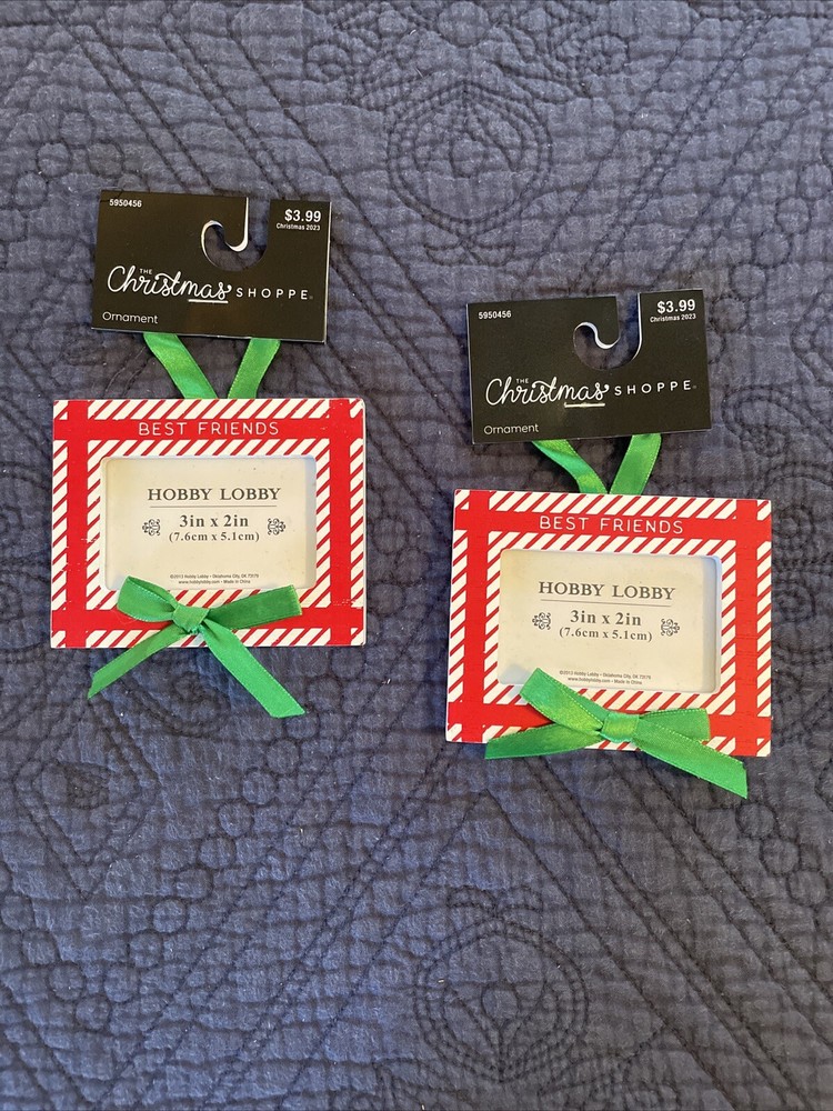 Best Friends Christmas Ornament Picture Frames from Hobby Lobby