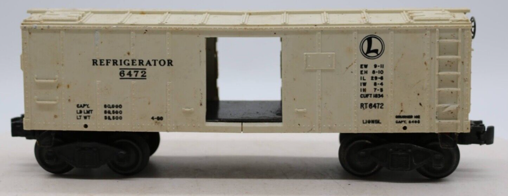 Vintage Lionel O Gauge 6472 Refrigerator Box Car 1 48 Scale Post War Era