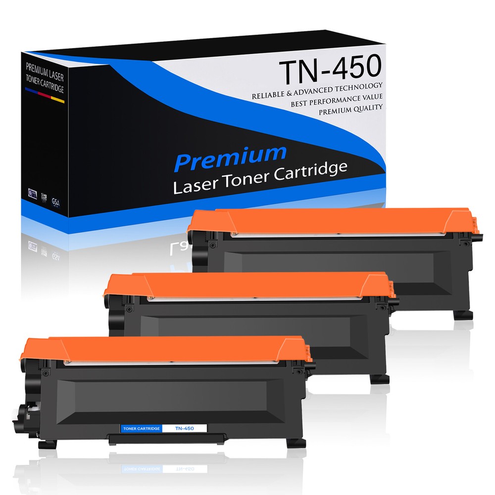 3PK TN450 Toner Cartridge for Brother MFC-7860DW MFC-7365DN DCP-7065DN HL-2220