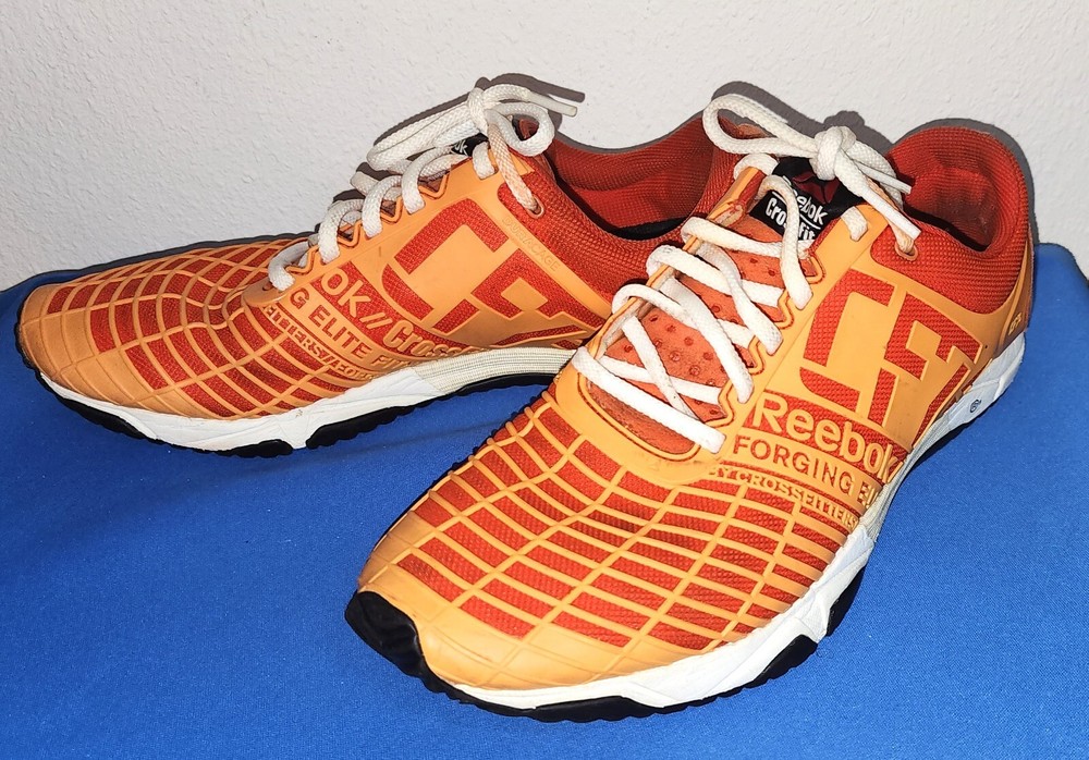 Reebok Womens Crossfit m42684 Orange Running Shoes Sneakers Size 8 Forging Elite