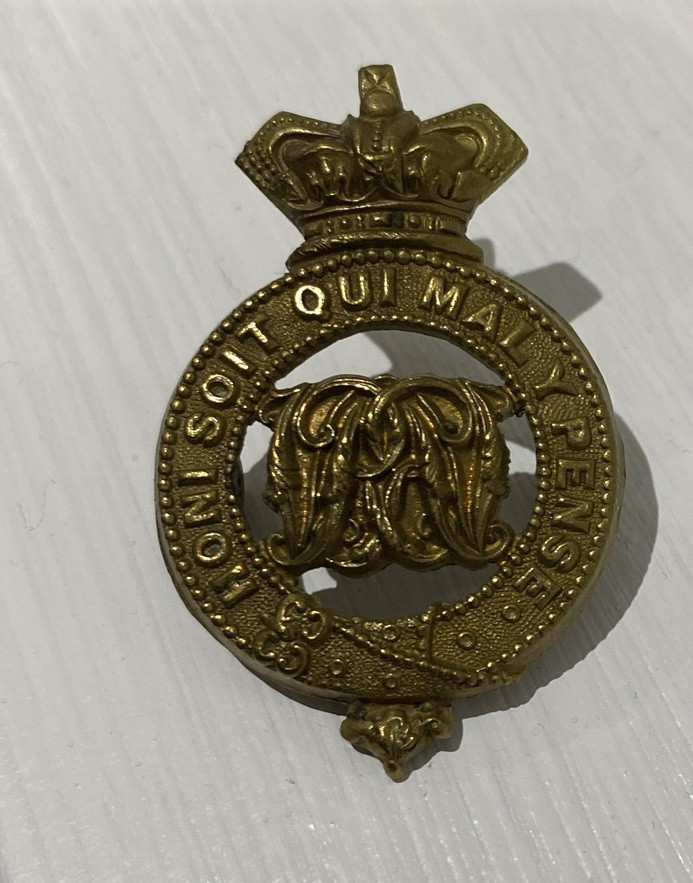 Victorian Era Grenadier Guards Brass Pagri Cap Badge Military Collectible