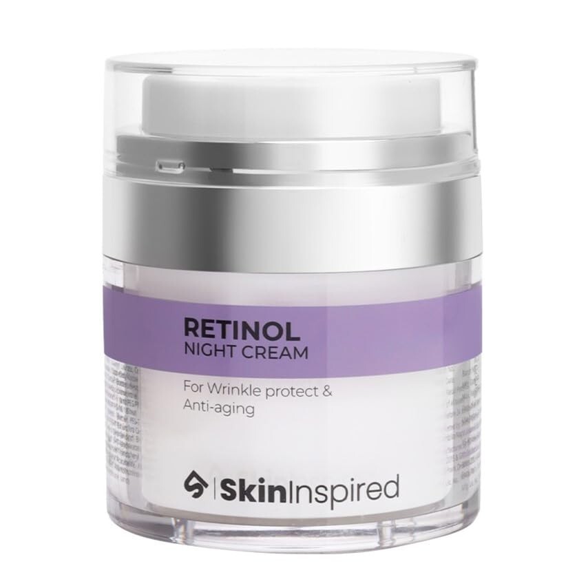 Retinol Night Cream Targets Wrinkles Fine Lines and Age Spots for Anti-Aging