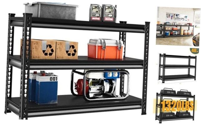3-Tier Heavy Duty Garage Shelving, 36