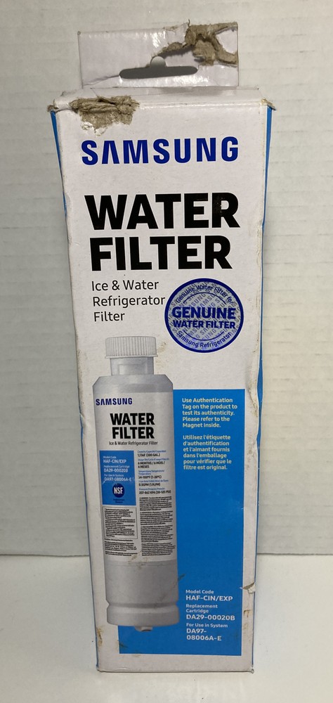 Samsung DA29-00020B HAF-CIN/EXP Refrigerator Fresh Water Filter Cartridge- 1Pack