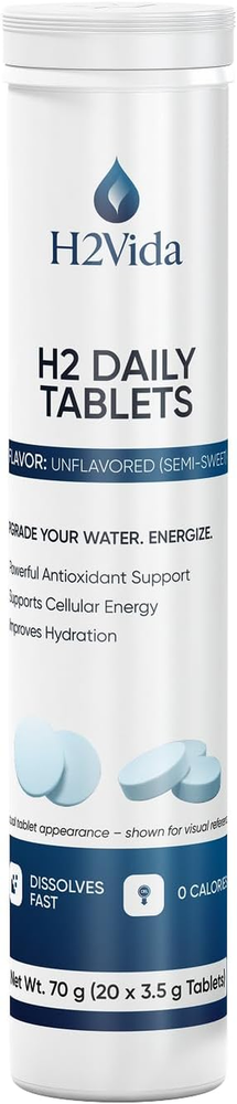 Hydrogen Water Tablets – Magnesium Supplement for Energy, Detox, Hydration & Foc