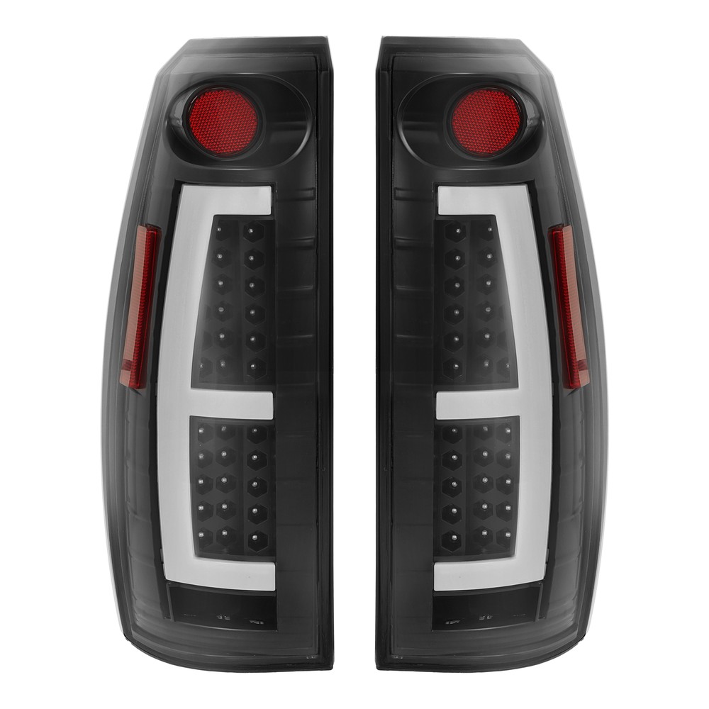 2x LED Bar Tail Lights Left+Right For Chevrolet Avalanche 2007-2013 Clear/Black