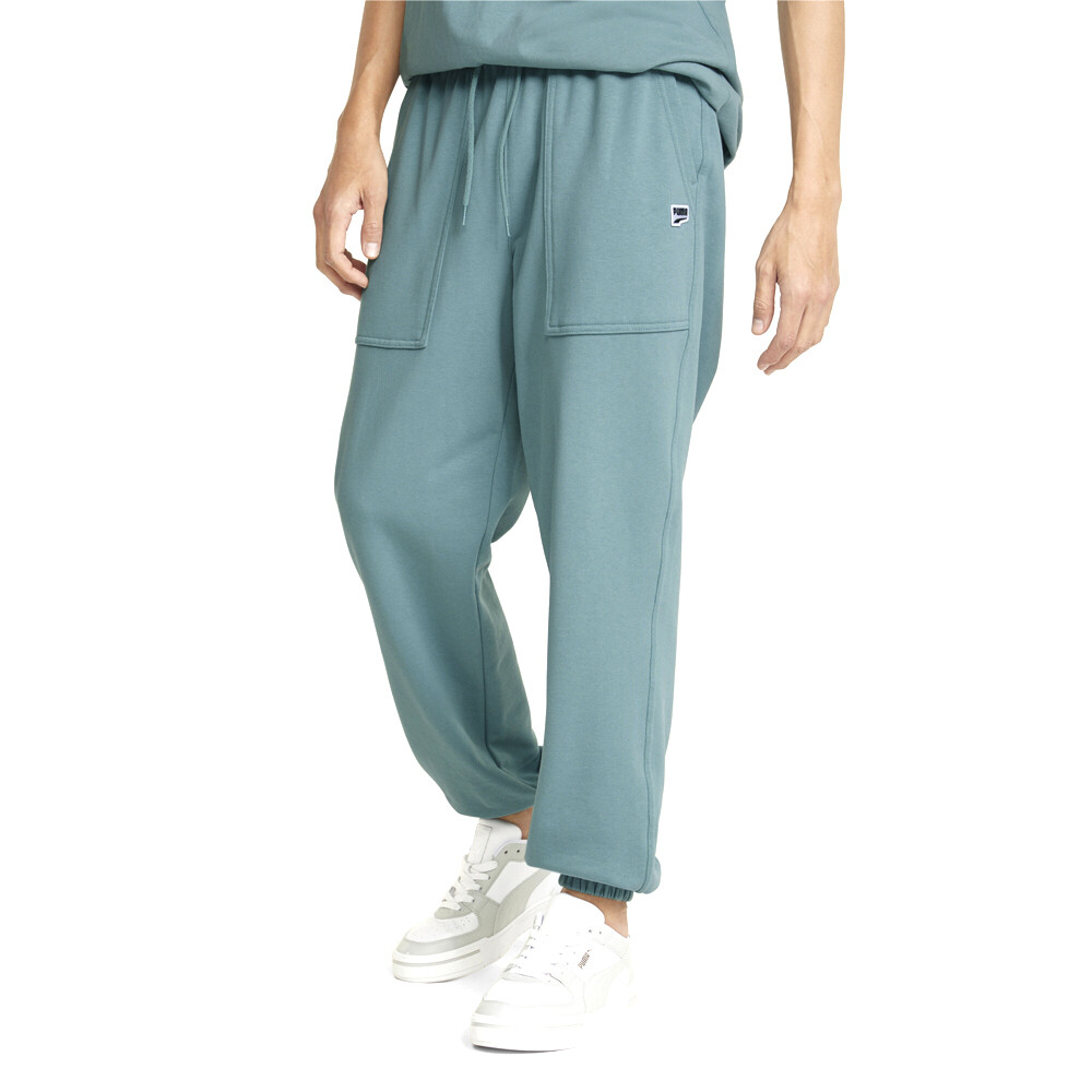 Puma Downtown Drawstring Sweatpants Mens Blue Casual Athletic Bottoms 53367950