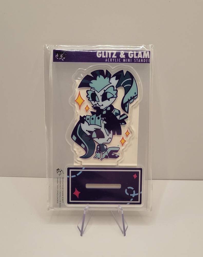 Helluva Boss Glitz + Glam Acrylic Mini Standee Vivziepop Sharkrobot