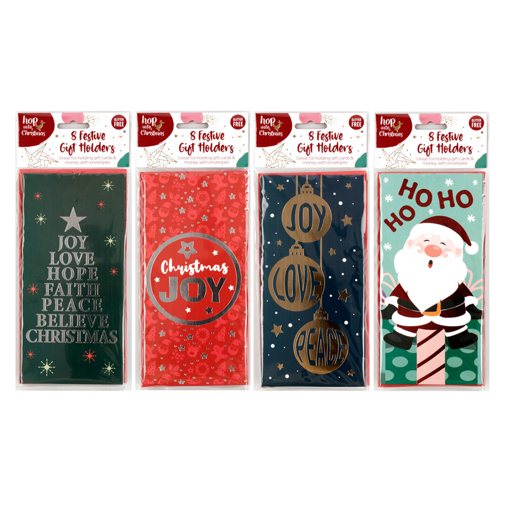 8x Christmas Card for Money Gift Card Checks Voucher Xmas-image