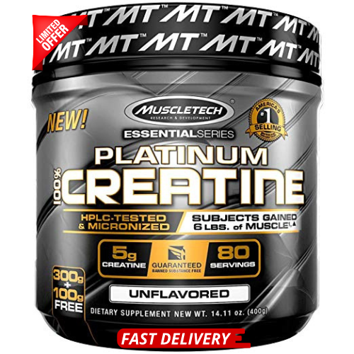 Platinum Creatine Monohydrate 400g Powder 100% - 80 Servings (Special Discount)