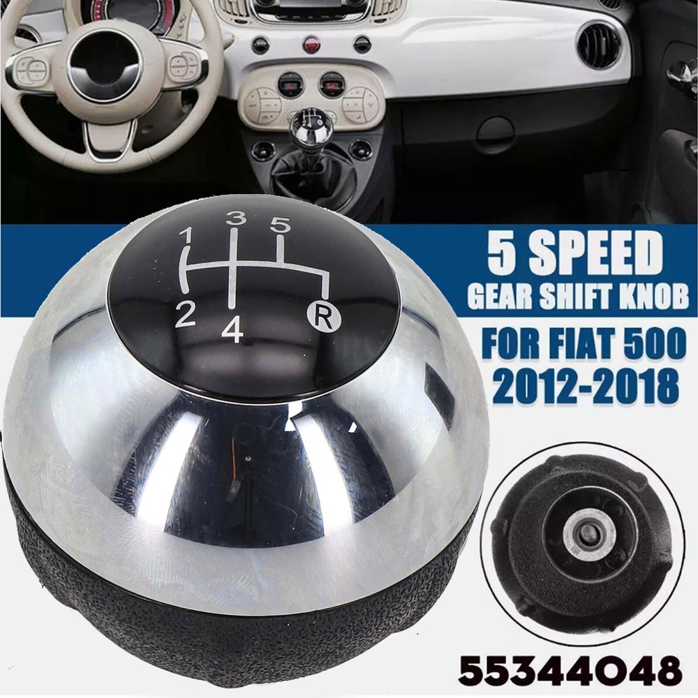 Chrome Gear Knob Chrome Black Finish Comfortable Shifting Direct Replacement