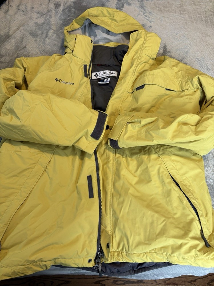 Columbia Men's Omni-Tech 3-in-1 Interchange Jacket - Yellow/Gray - Size L