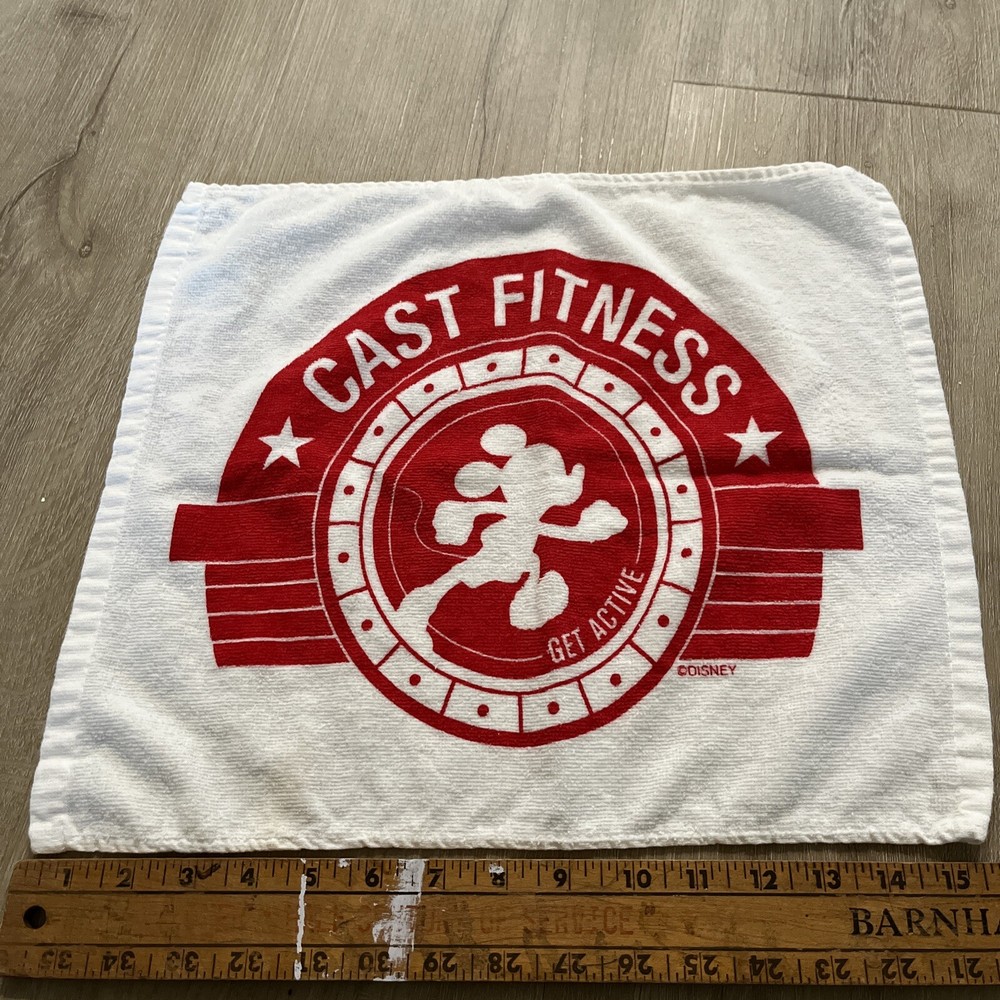 Vintage Disney World Cast Member Workout Towel Get Active Fitness