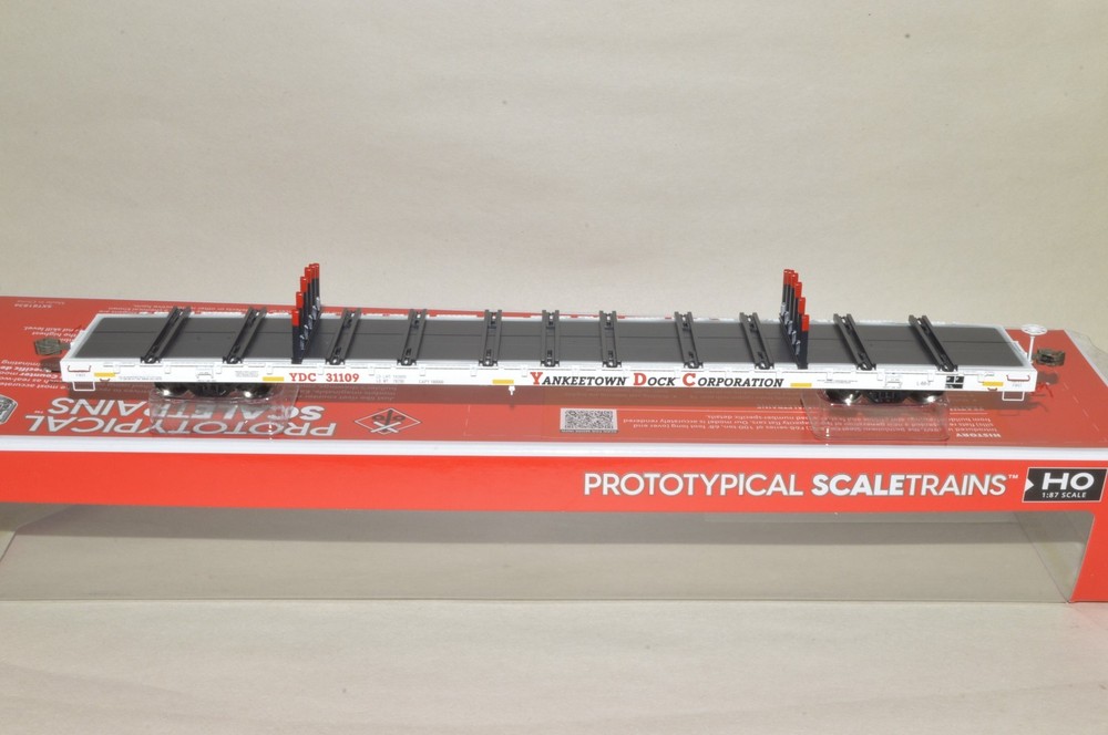 HO scale scaletrains Yankeetown Docks Corporation 68' FINGER RACK flat car train