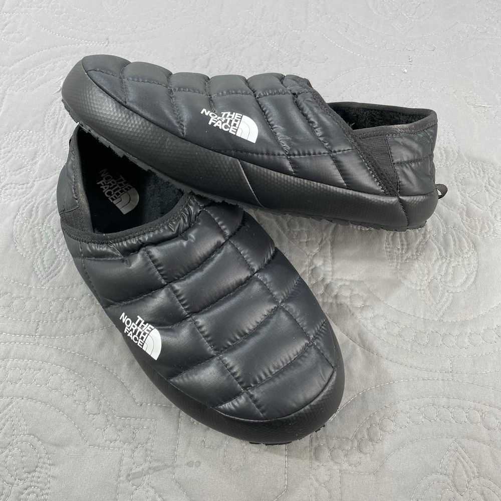 North Face Mens Size 8 Thermoball Traction Mule Slippers Black Slip On Waterproof Comfort