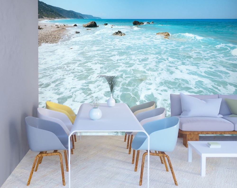 3D Ocean Foam ZHUA9214 Wallpaper Wall Murals Removable Self-adhesive Ann