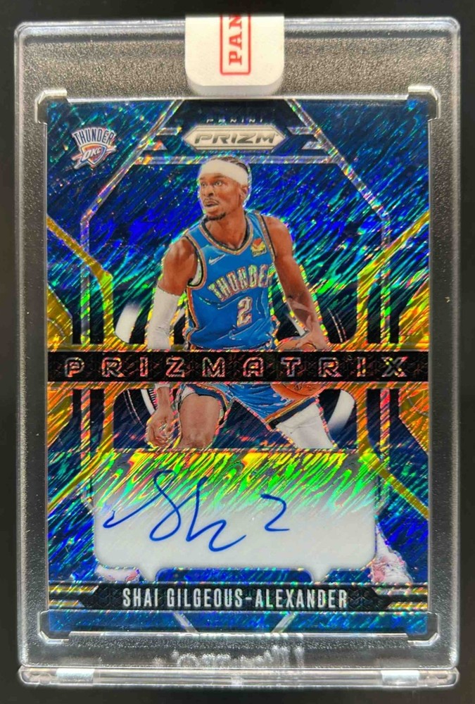 2024-25 Prizm Shai Gilgeous-Alexander Prizmatrix Gold Shimmer FOTL Auto #7/10
