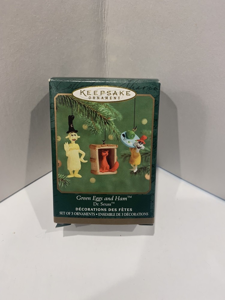 2000 Hallmark Dr Seuss Green Eggs And Ham Christmas Ornament New