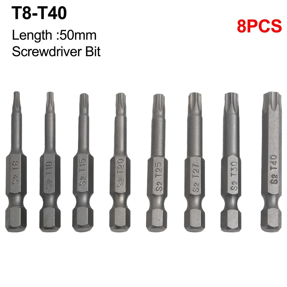 Drill Bit Screwdriver 50mm Drill Bit Flat Head Magnetic Screwdriver Set