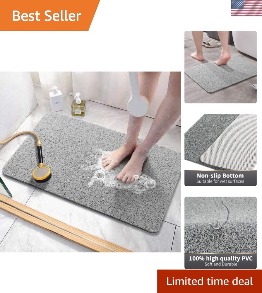 24x32 Inch Non-Slip Easy-Clean Bath Mat for Comfort & Safety