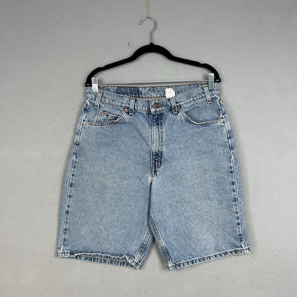 Vintage Levis Shorts Mens 34 Orange Tab Blue Jean Denim 550 Jorts Relaxed Skate