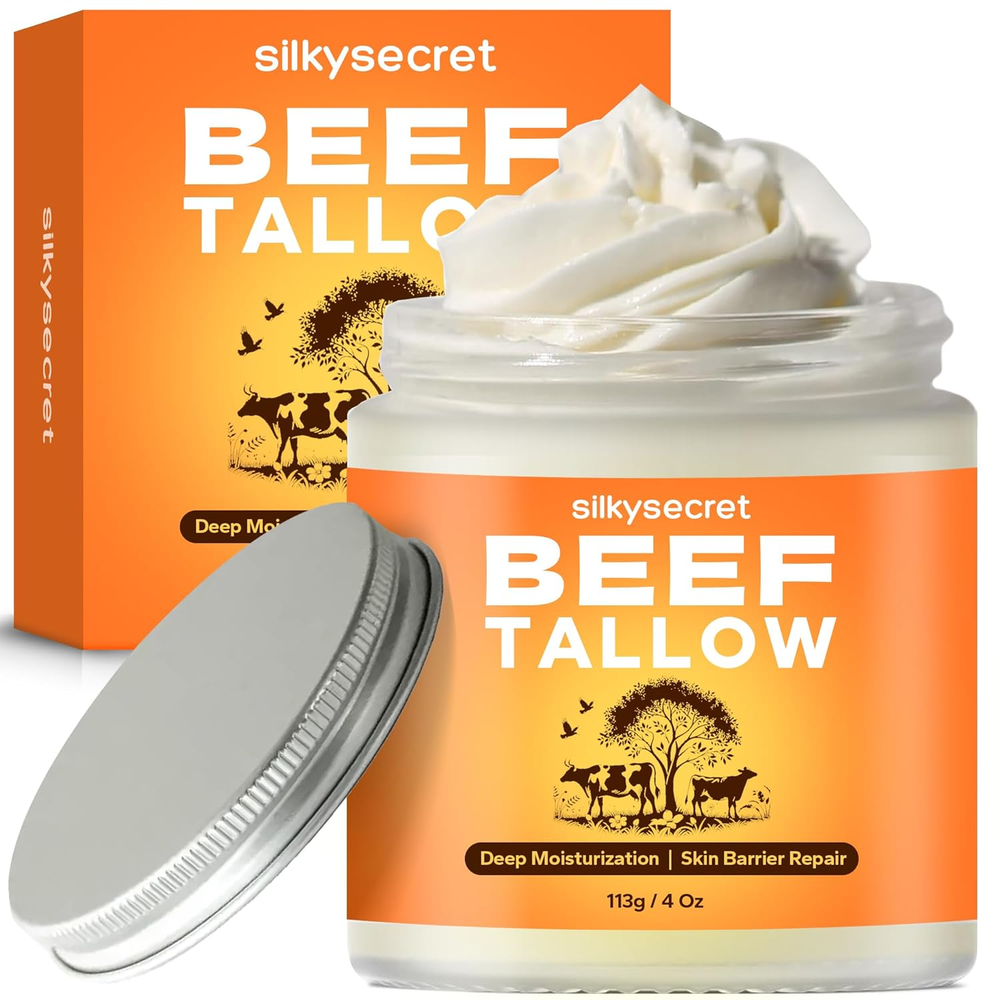 Grass-Fed Beef Tallow and Raw Wild Honey Skincare Balm for Face & Body 4 Oz