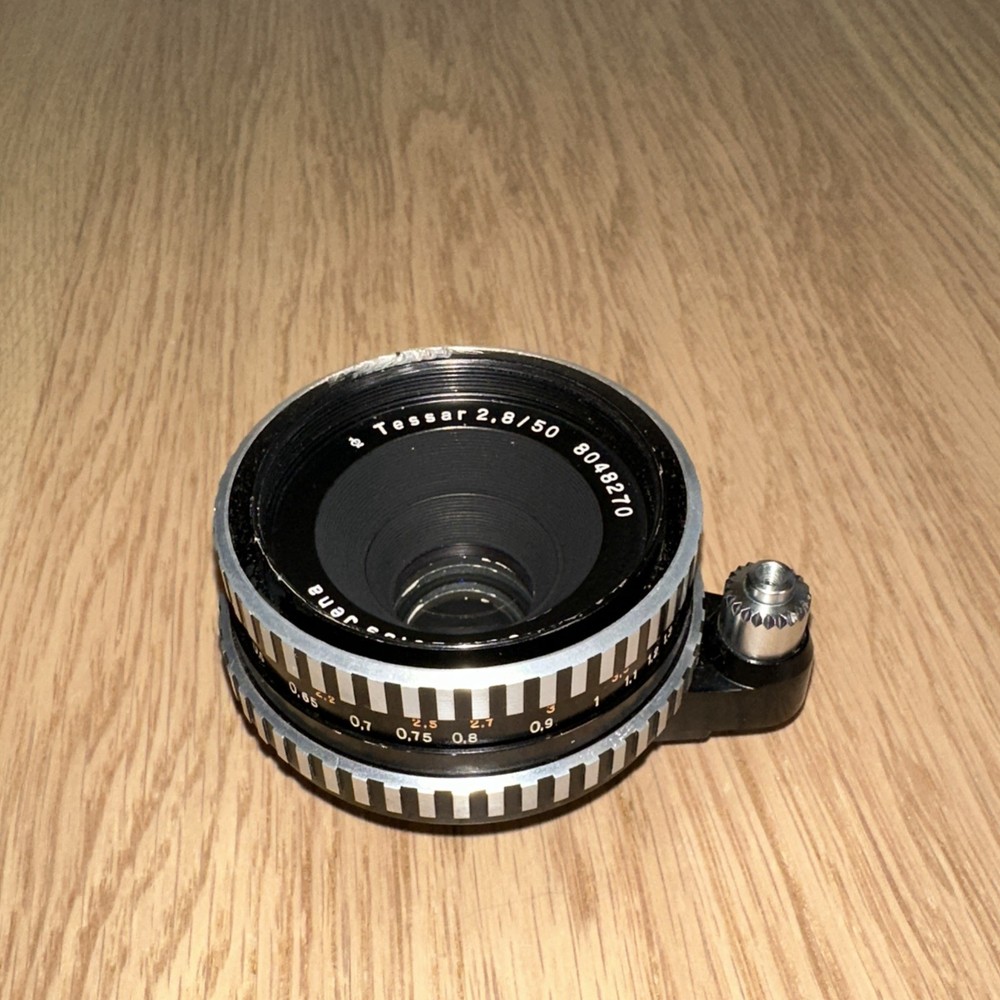 Carl Zeiss Jena 50mm F2.8 Tessar Zebra Lens Exakta Mount Tested Working