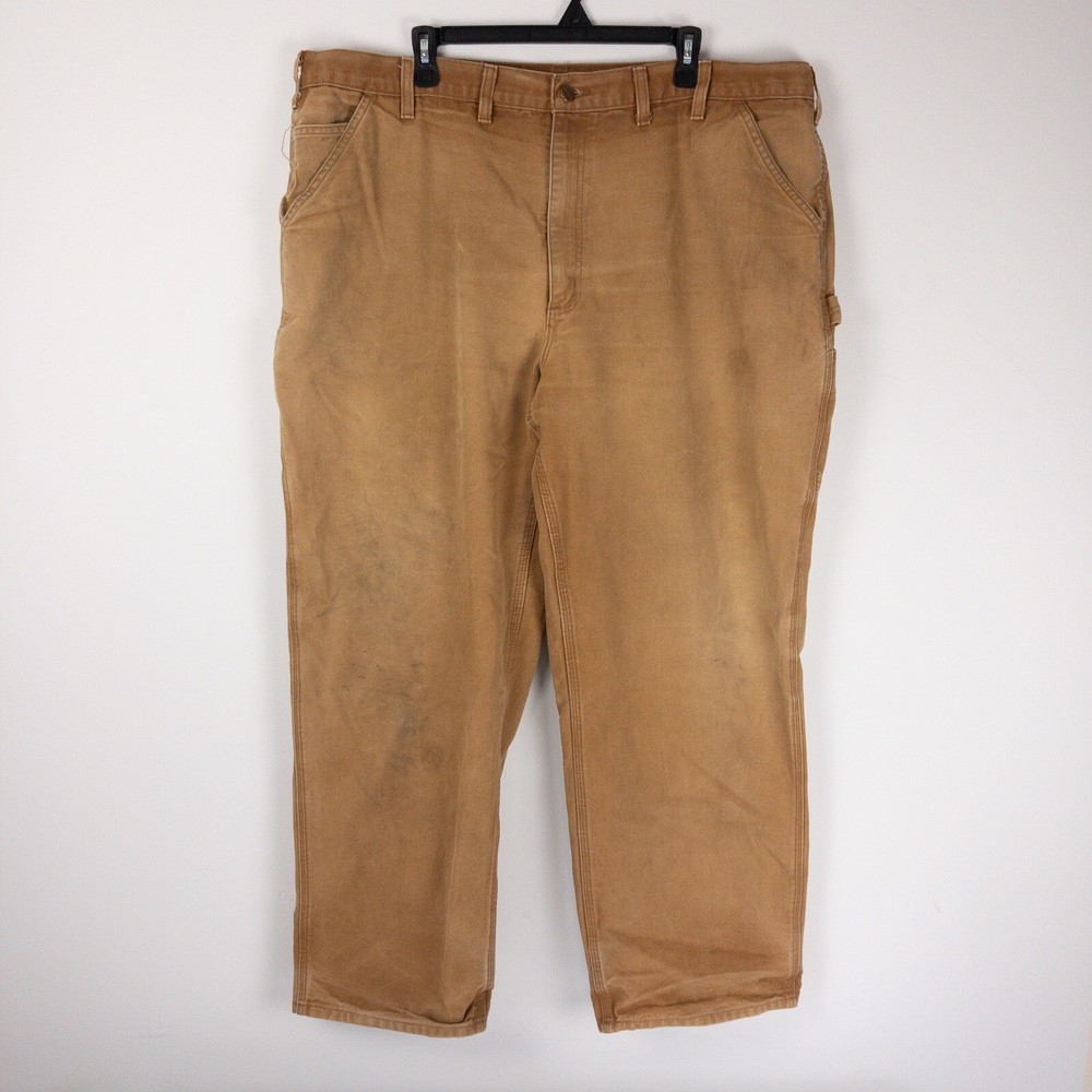 Carhartt Pants Mens Size 44x32 (42x29) Original Dungaree Fit Duck Distressed