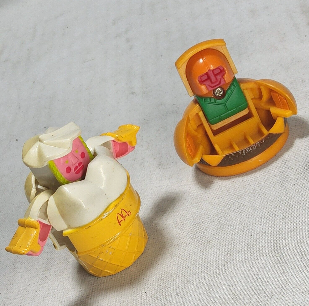 Vintage Mcdonald's 1988 changeables transformers happy meal toys set of 2 robots