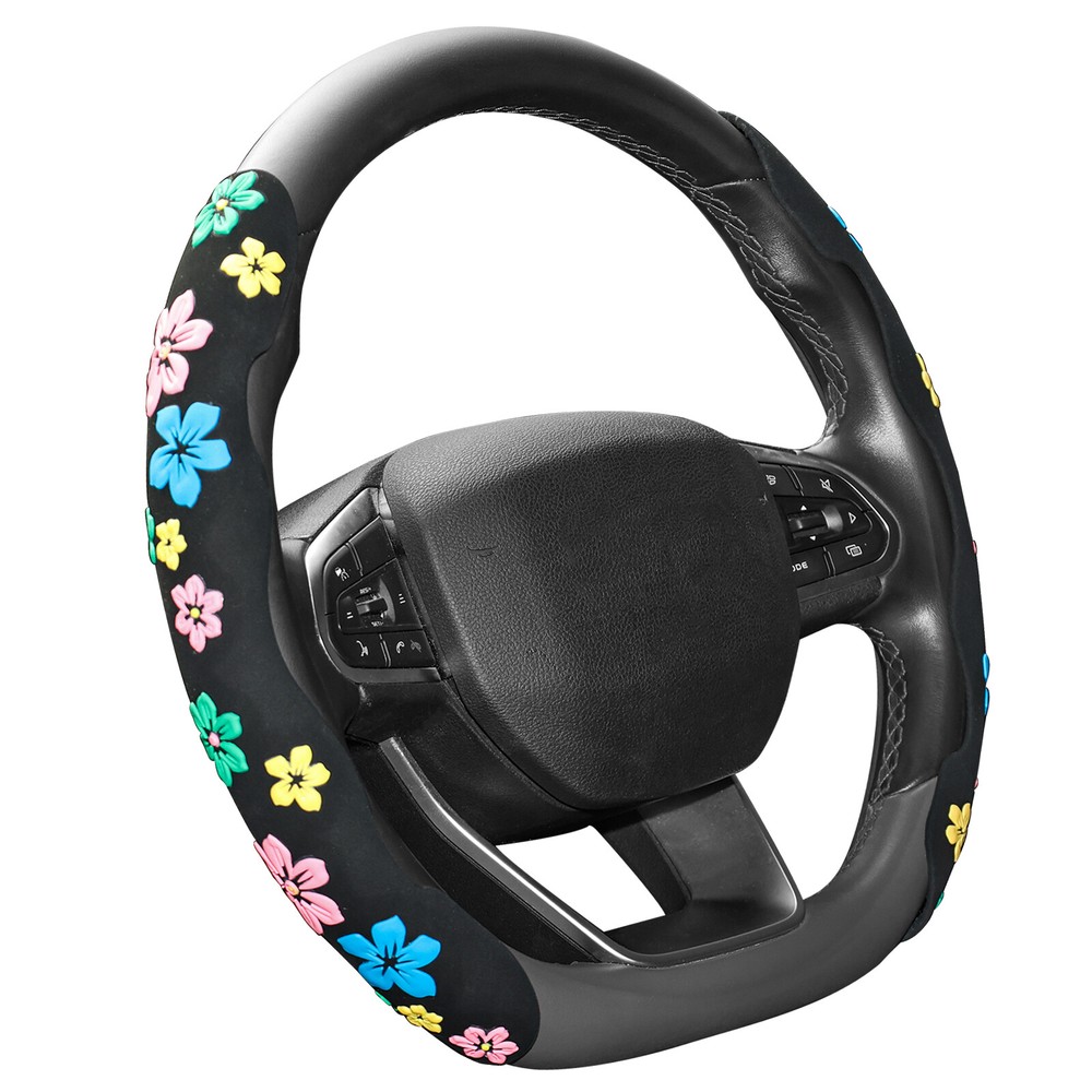 Universal Printed Suede  Car Steering Wheel Grips Booster Cover Trim Non-Slip