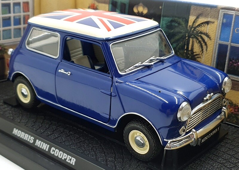 Kyosho 1/18 Scale Diecast 08101B Morris Mini Cooper 1275S Blue Union Jack