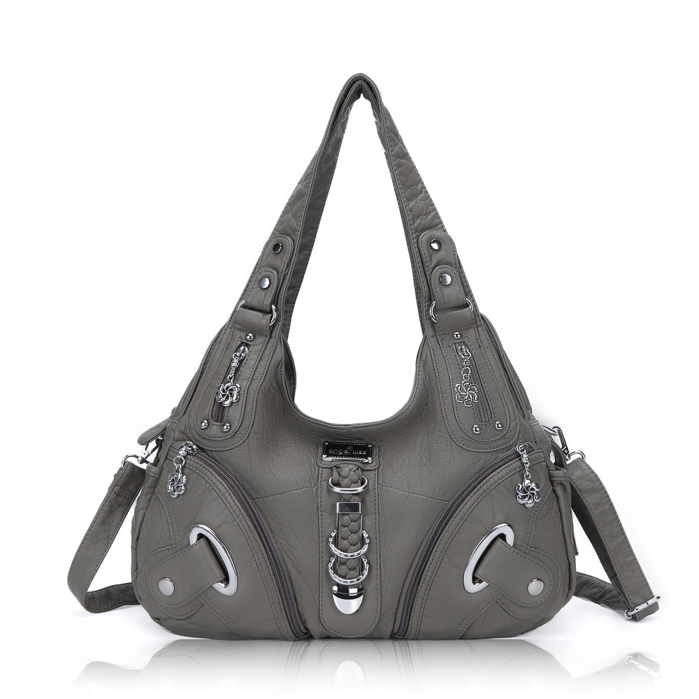 Angelkiss Hobo Purses and handbags for Women Purses Large Daily Shoulder grey