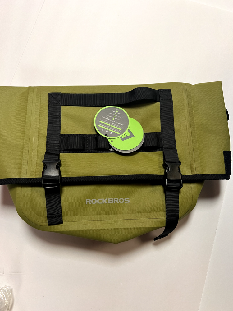 RockBros 15L Green Cycling Pannier Rack Bag for Bikes