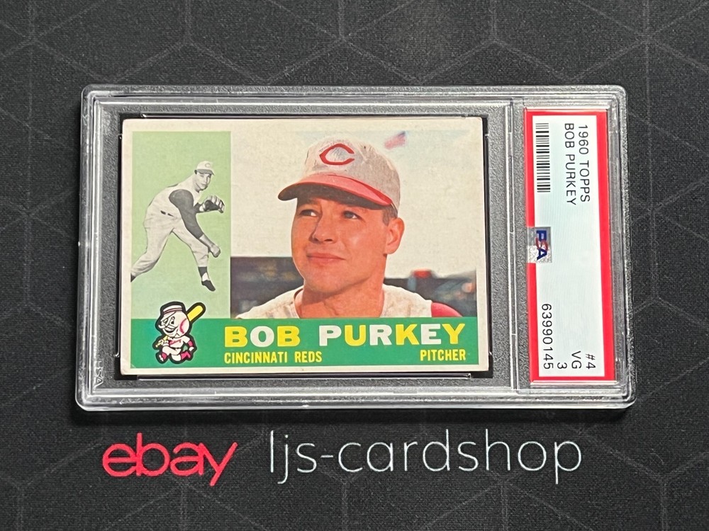 1960 Topps Bob Purkey #4 Baseball Card Vintage Collectible
