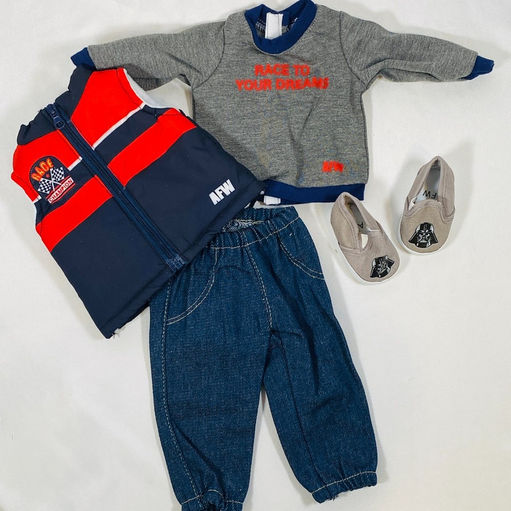Race To Your Dreams Vest/Pants/Shoes Outfit Set for 18